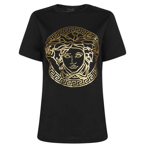 black and white versace logo t shirt|Versace t shirt medusa.